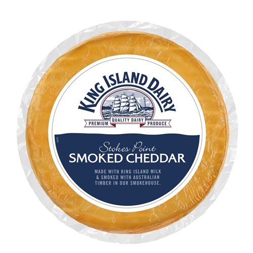 CHEESE CHEDDAR SMOKED R/W APPROX 2.9KG # 1012162 STOKES POINT