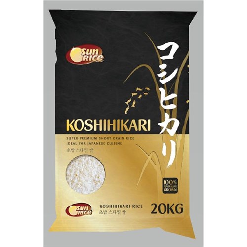 RICE KOSHIHIKARI URUGUAY 20KG # 6520 SUNRICE