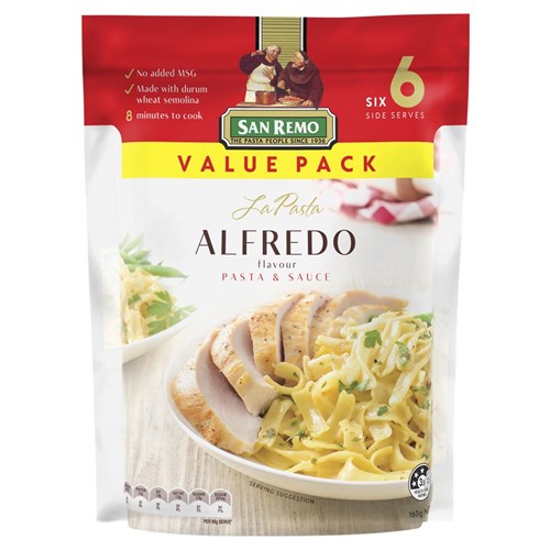 PASTA ALFREDO #250 LA PASTA 160GM (8) #51125088 SAN REMO