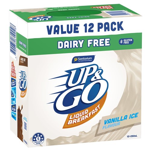 MILK SUSTITUTE VANILLA ICE DF (12 X 250ML) # 81002 UP & GO