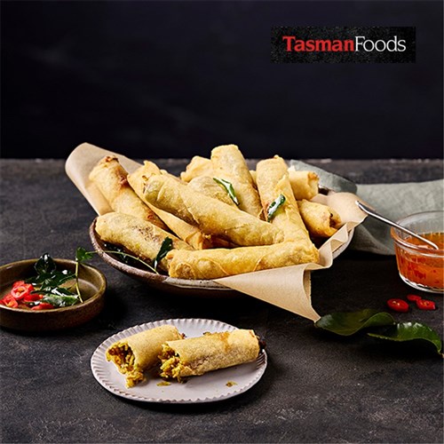 SPRING ROLL BEEF CURRY (20 X 50GM) 1KG(5) # CBSR50B TASMAN FOODS