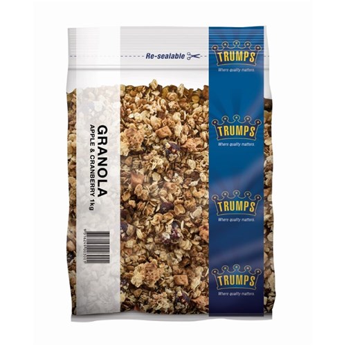 GRANOLA APPLE & CRANBERY 1KG(10) # VGRANCA1C TRUMPS