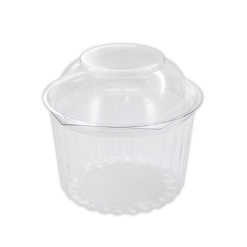 BOWL 16OZ CLEAR SHOWBOWL WITH DOME HINGED LID 50S(5) # SB16DLBP TAILORED