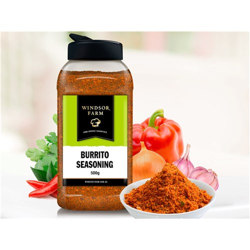SEASONING BURRITO JAR 500GM(6) # SEAS980-JR WINDSOR FARM
