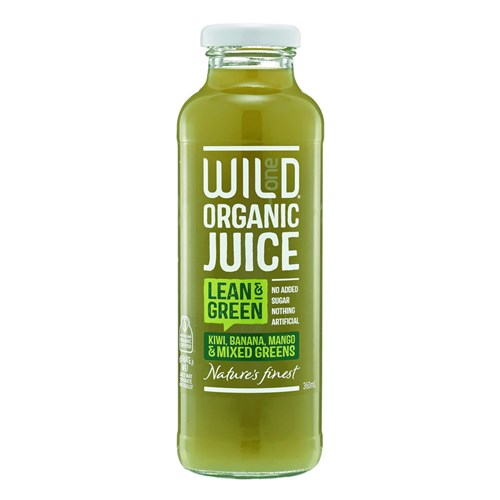 JUICE ORGANIC LEAN & GREEN (12 X 360ML) # W1JOJLG360 WILD ONE