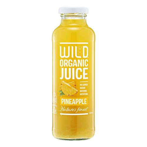 JUICE ORGANIC PINEAPPLE (12 X 360ML) # W1JOJPI360 WILD ONE