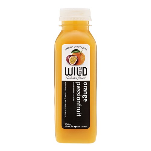 JUICE PET ORANGE PASSIONFRUIT (12 X 350ML) # W1JOP350 WILD ONE