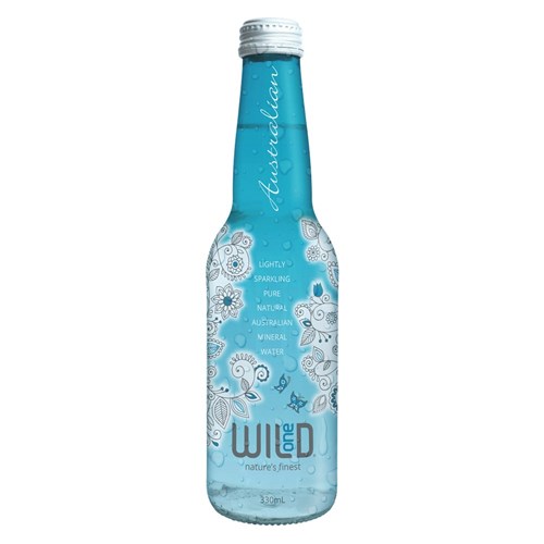 WATER NATURAL SPARKLING (12 X 330ML) # W1NAT330 WILD ONE