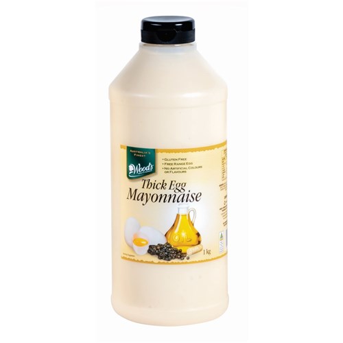 MAYONNAISE EGG THICK GF 1KG(6) # I02633 WOODS