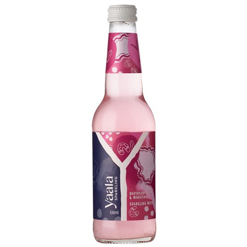 WATER SPARKLING DAVIDSON PLUM & WARATAH (12 X 330ML) # YSDPW001 YAALA