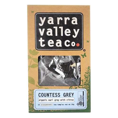 TEA BAGS COUNTESS GREY PYRAMID 15S(8) # PBC019 YARRA VALLEY TEA